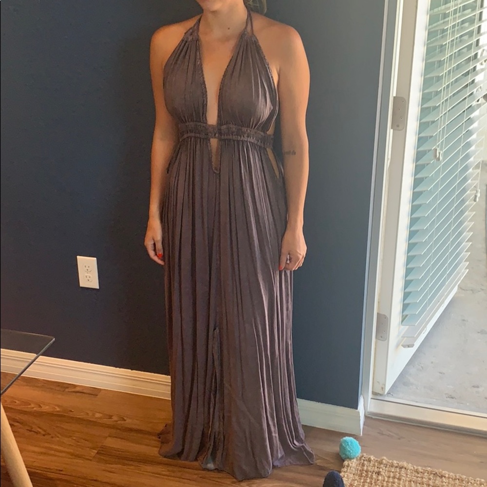 Mauve sexy maxi dress